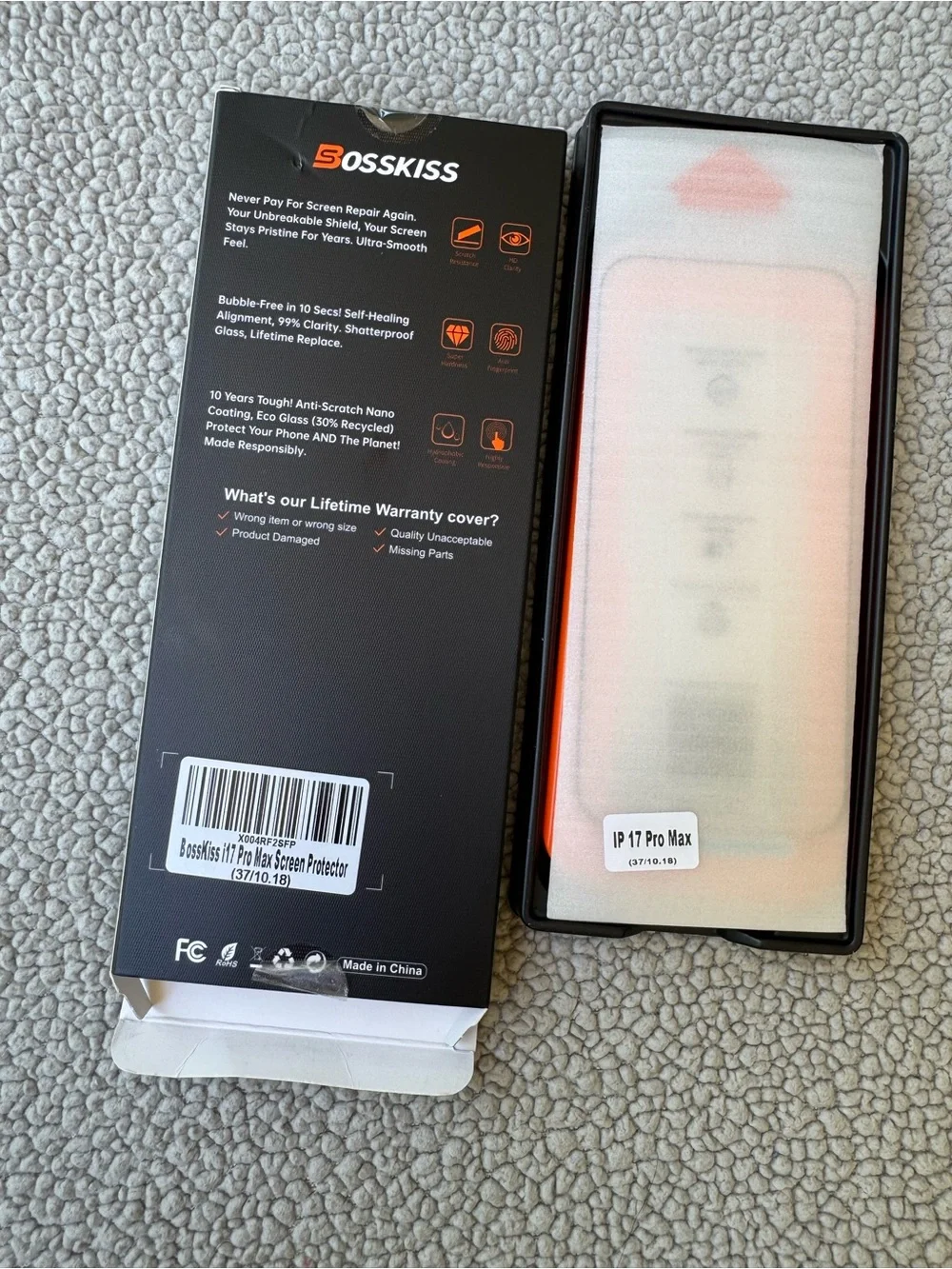BossKiss Screen Protector for iPhone 17 Pro Max 6.9-inch